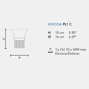 Встраиваемый светильник Masiero KIOCCIA KIOCCIA PL 1 C Chrome Asfour TR