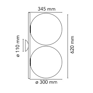 Настенный светильник Flos IC Lights IC Lights C/W2 Double brass F3159059