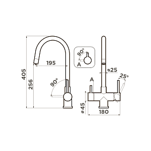 Смеситель Omoikiri Akita-GB