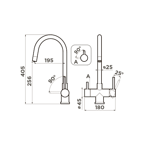  Смеситель Omoikiri Akita-GB , фото № 2