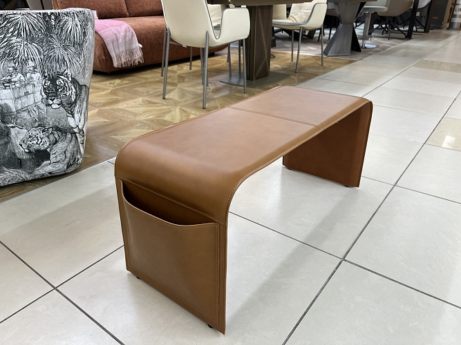  Банкетка Shape Cognac Calligaris Италия из натуральной кожи , фото № 1
