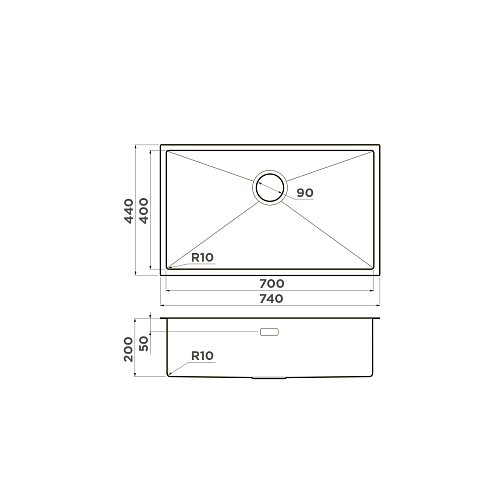  Мойка Omoikiri Taki 74-U/IF-IN , фото № 2