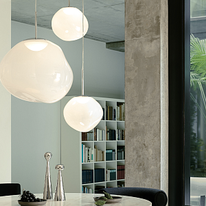 Подвесной светильник Tom Dixon Melt Opal/Silver Led