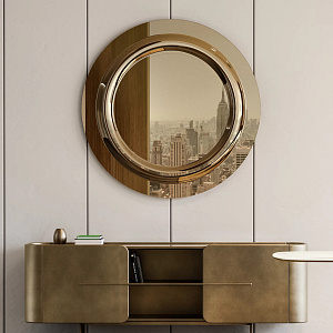 Зеркало итальянское дизайнерское круглое EMILY Eforma с трехмерным эффектом
