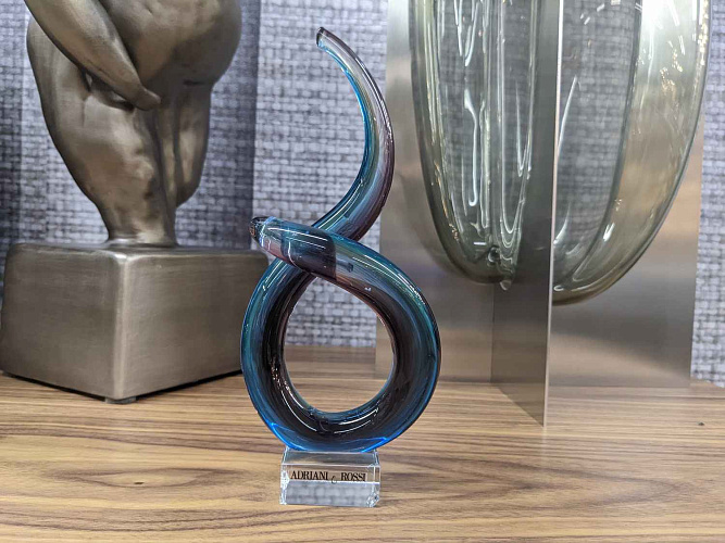  Фигурка декоративная Ricciolo. C139X22 из муранского стекла , фото № 1