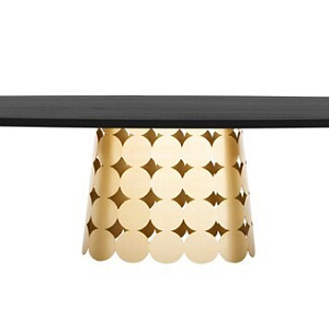 Итальянский  Стол обеденный Pois Elite Tonin Casa. Стол с деревянной столешницей.