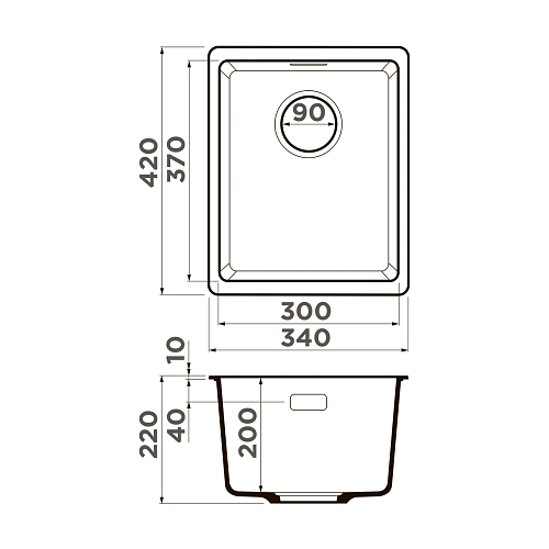  Мойка Omoikiri Kata 34-U-BE , фото № 2