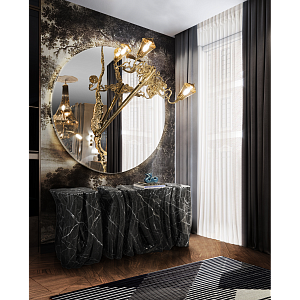 Дизайнерская консоль Monochrome faux-marble