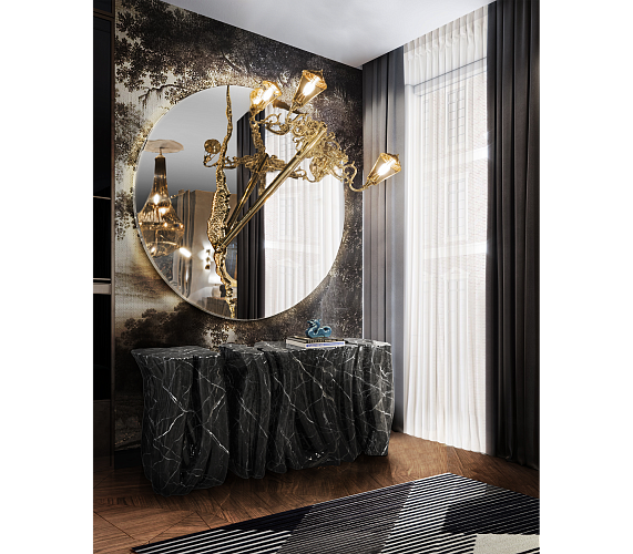  Дизайнерская консоль Monochrome faux-marble , фото № 6