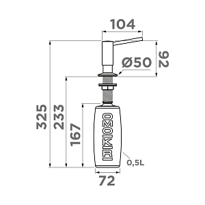 Дозатор Omoikiri OM-02-P-BE