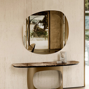 Зеркало итальянское дизайнерское  Gallery Eforma гнутое методом плавления