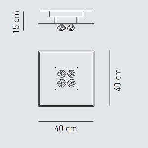 Настенный/Потолочный светильник Axo Light Shiraz PL SHIRA M Crystal PLSHIRAMCSCRR7S