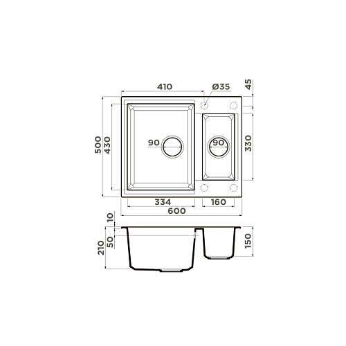  Мойка Omoikiri Sakaime 60-2-SA , фото № 2