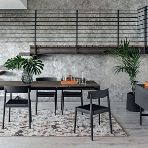 Итальянский Стол обеденный раскладной Silhouette CS4125-R 130. Calligaris.