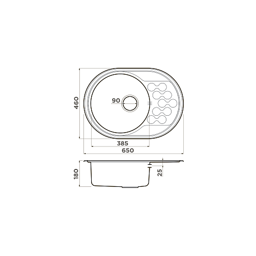  Мойка Omoikiri Kasumigaura 65-IN , фото № 2