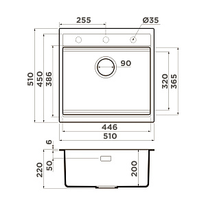 Мойка Omoikiri Kitagawa 51-GR