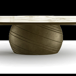 Итальянский дизайнерский стол GIOVE Eforma за основании из цемента с толстой столешницей из керамики