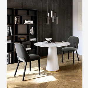 Итальянский кожаный Стул Diva на деревянном основании Eforma