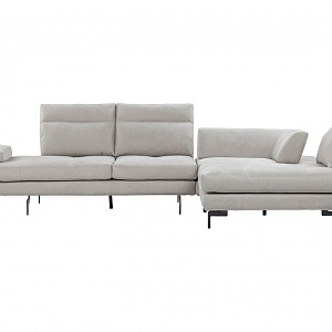 Угловой итальянский диван Toby Wing с шагающей спинкой Calia Italia Италия в ткани серого цвета