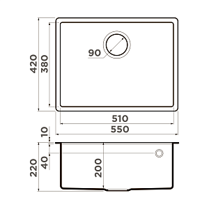 Мойка Omoikiri Tedori 54-U-GR