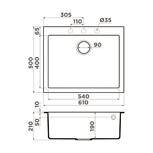 Мойка Omoikiri Bosen 61A-GB