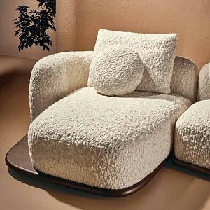 Диван Dune итальянский дизайнерский Nature Design в ткани букле с изогнутыми формами