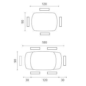 Стол Kyoto 120 OM/323/GS