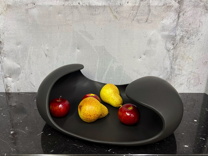  Ваза Boible Matt Nero Q192/3 Adriani&Rossi Италия , фото № 1