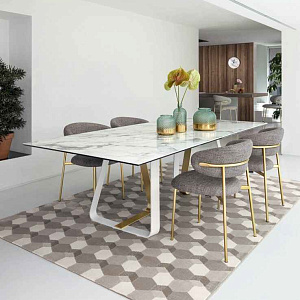 Стол итальянский раскладной с керамической столешницей  SUNSHINE CS4128-R 200 Calligaris Италия