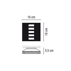 Настенный/Потолочный светильник Vibia Sandwich Sandwich mini Matt nickel 8600.30