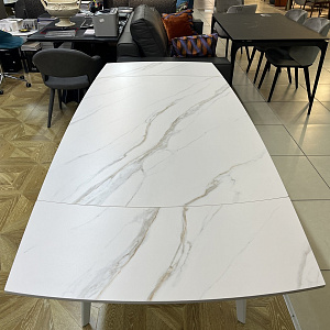 Стол итальянский маленький обеденный  раскладной  Oceano с ламинированной столешницей в белом цвете