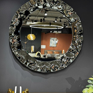 Итальянское круглое зеркало CANOVA 120см Smoke