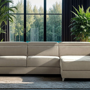 Диван-кровать угловой итальянский со спальным местом Eclettico Calia Italia подлокотники на выбор