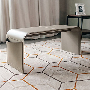 Банкетка Shape Taupe Calligaris Италия из натуральной кожи