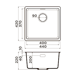 Мойка Omoikiri Kata 44-U-BE