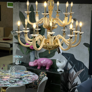 Люстра Morgana 18 рожков из Муранского стекла