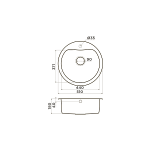 Мойка Omoikiri Saroma 51-IN