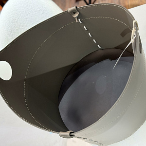 Корзина из кожи CADIN на колесах для пледов/подушек