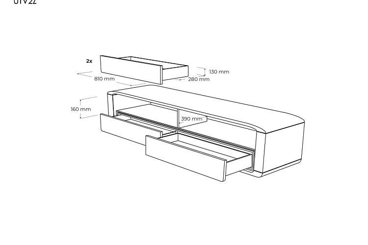  ТВ тумба ULTRA/ UTV2Z , фото № 12