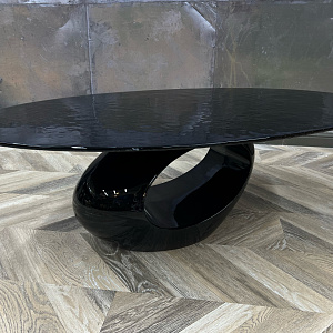 Столик итальянский со стеклянной столешницей дизайнерский Dubai Tonin Casa Италия из агломерата