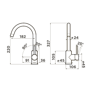 Смеситель Omoikiri Shinagawa-LG