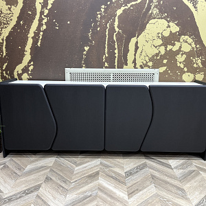 Итальянская Тумба Dolmen Nature Design дизайнерская из массива дерева с мраморной столешницей