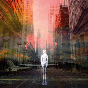 Итальянская картина Lost in the City XIV. Фактурная штукатурка на алюминии. Художник Ivana Dostalova