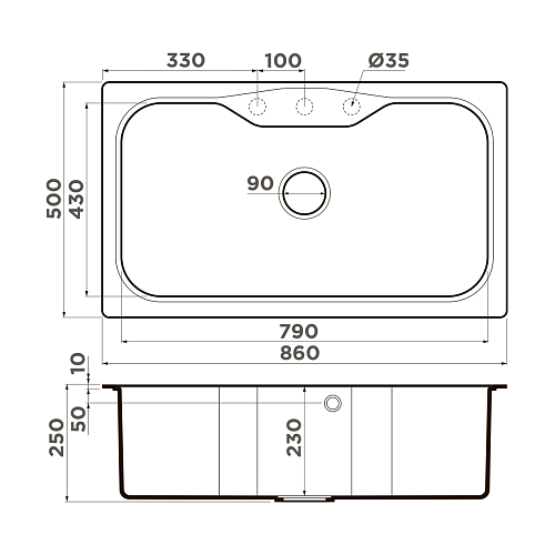  Мойка Omoikiri Maru 86-GR , фото № 2