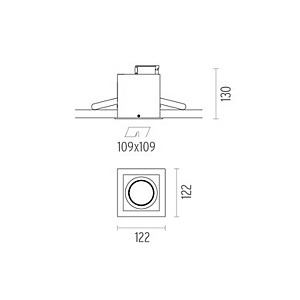 Встраиваемый светильник Flos Battery Trim 04.6021.01