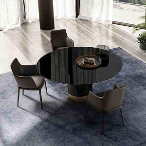 Стол обеденный фиксированный CILINDRO  glass top