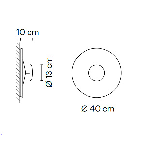 Настенный/Потолочный светильник Vibia Top Top 1155 Blue 115540/1B