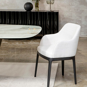 Итальянское Полукресло Cleo. Tonin Casa. Кресло на деревянном основании.