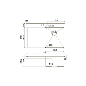 Мойка Omoikiri Akisame 78-R-GM
