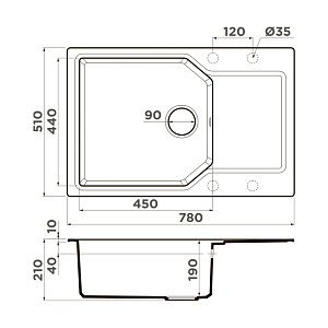Мойка Omoikiri Yonaka 78-LB-BE